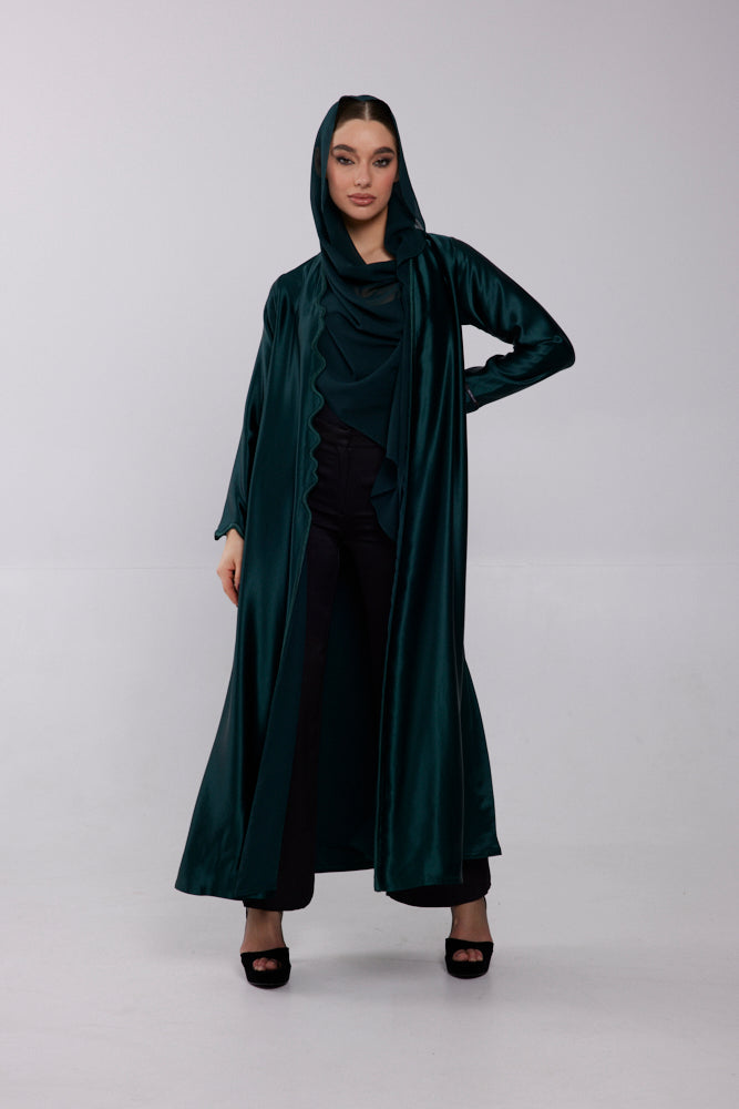 ABAYA - DARK GREEN - Soemae - Elegant Abayas