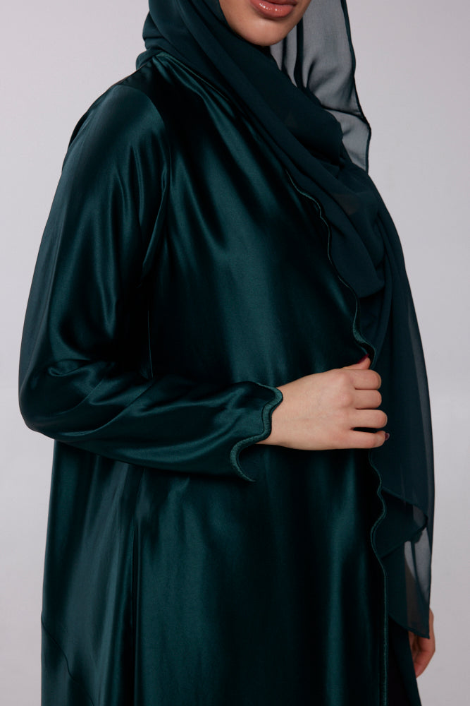 ABAYA - DARK GREEN - Soemae - Elegant Abayas